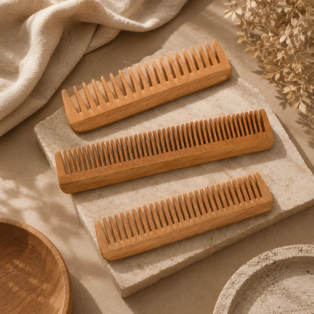 Handmade wooden comb series