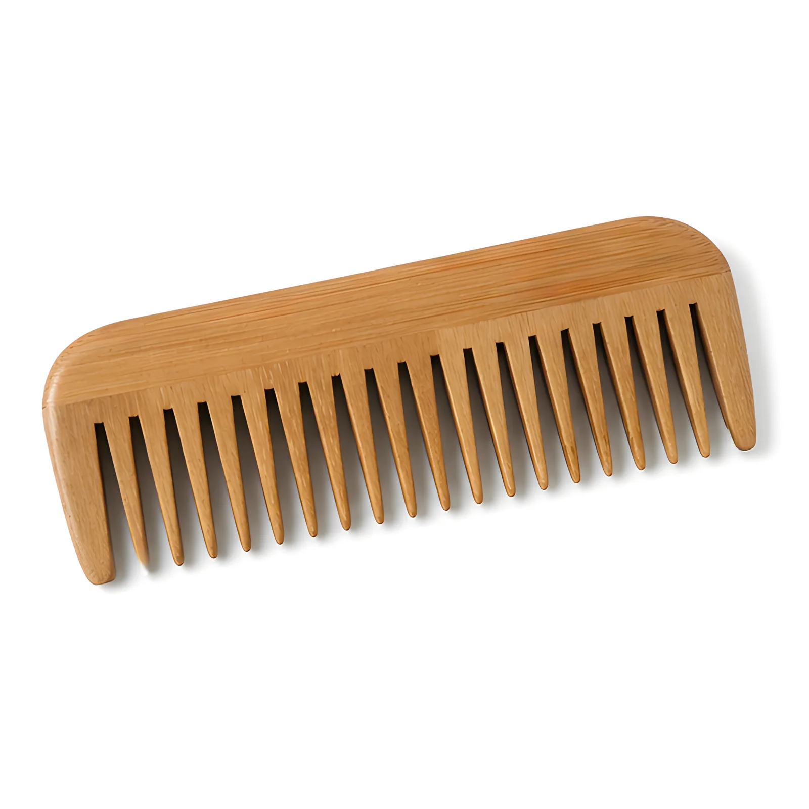 Bambú Peine de dientes anchos