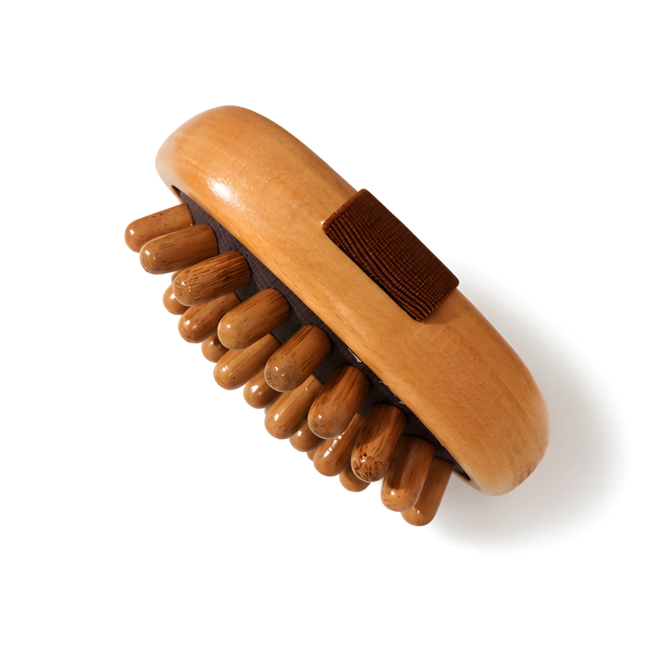 Cushion brush with natural rubber pad