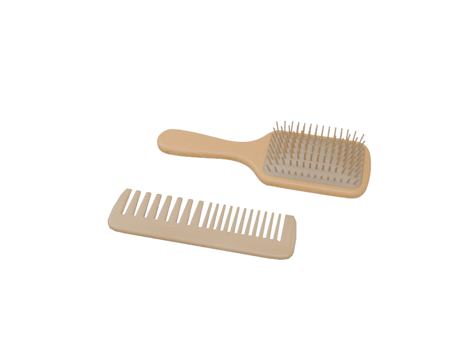 Digital comb and brush series at original relative scale